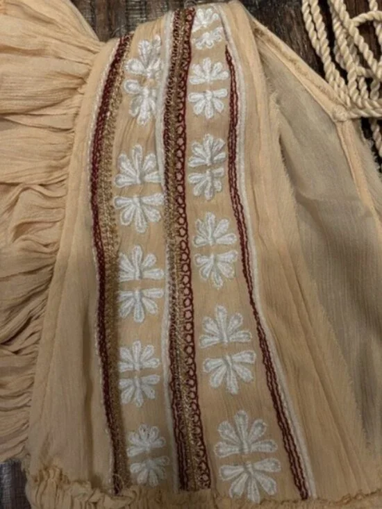 Free Peope Bohemian Maxi Dress with Embroidery sz XS - Picture 5 of 5